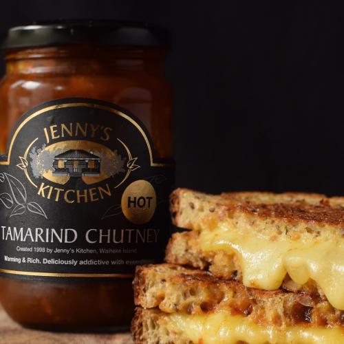 Tamarind Chutney hot on grilled cheese 2