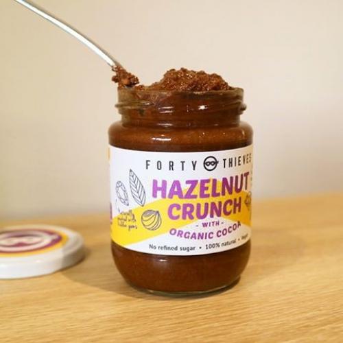hazelnut crunch organic cocoa open