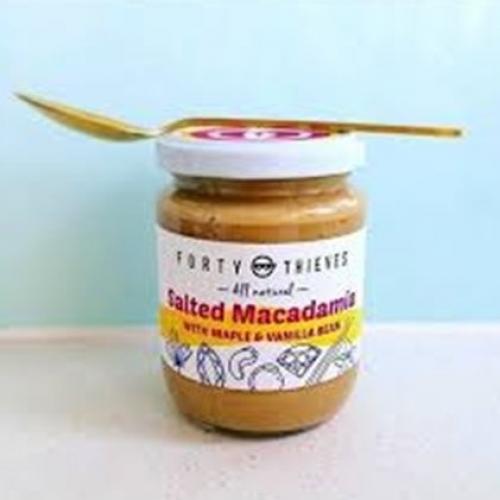 salted macadamia with spoon