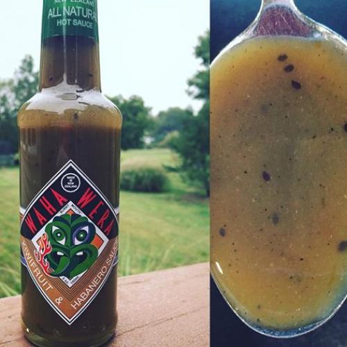 award winning habanero and kiwi fruit hot sauce