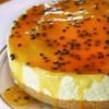 passionfruit orange syrup on cheesecake 2