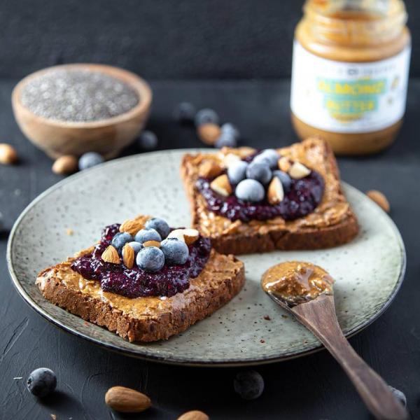 crunchy almond butter and chia jam photo nadiaeves
