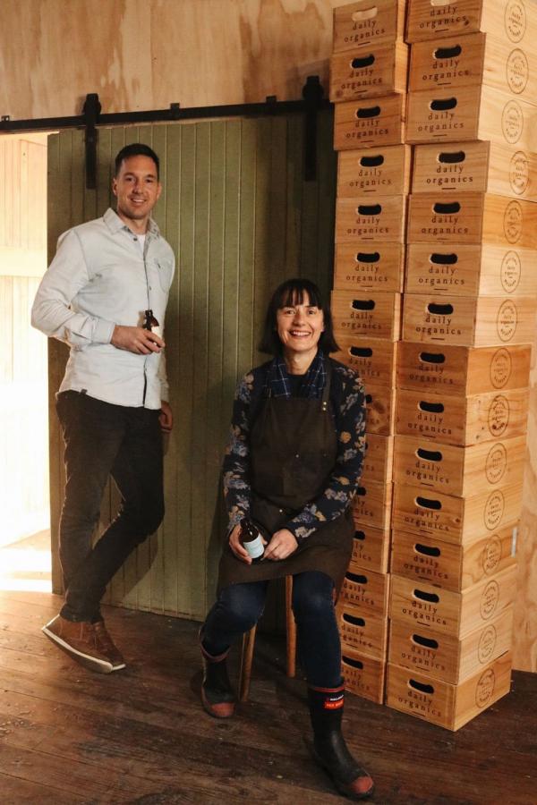 Brad and Delwyn co owners of Daily Organics Apple Cider Vinegar