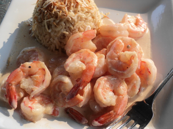 prawns in coconut milk and vanilla
